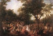LANCRET, Nicolas Company in the Park g USA oil painting artist